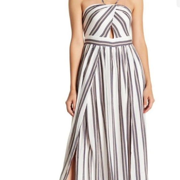 A Calin byflying Tomato Dresses & Skirts - A. Calin ByFlying TomatoStriped  White Navy Beige Maxi Dress sz M
